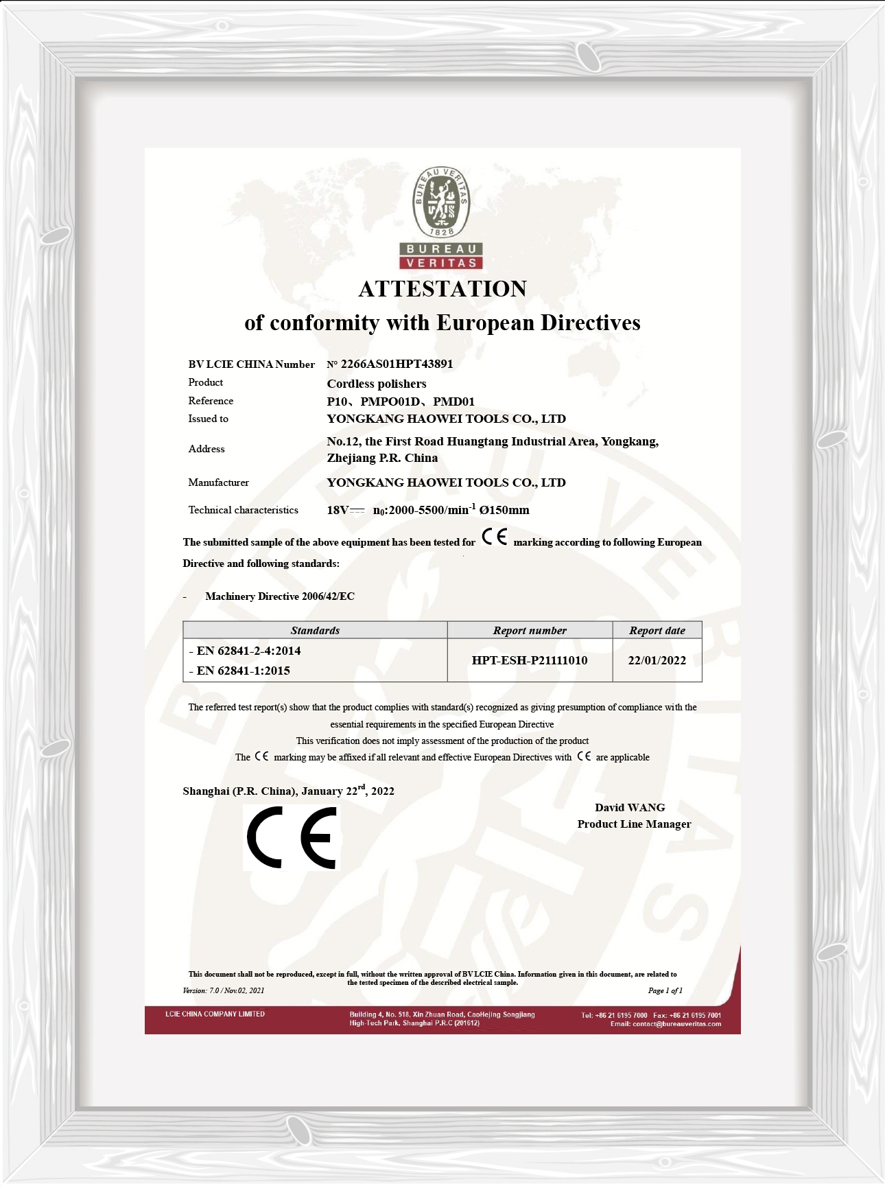 certificate